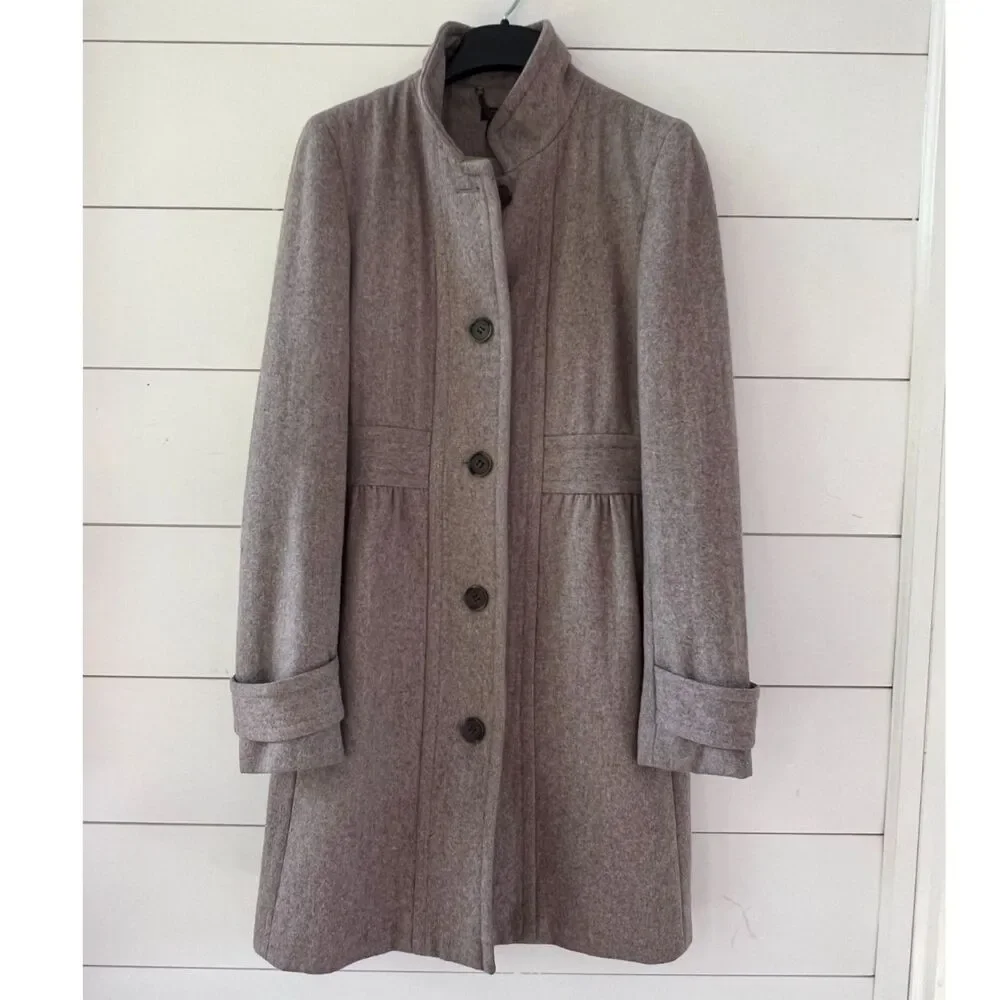 J.Crew Wool Blend Coat Beige Women's 8